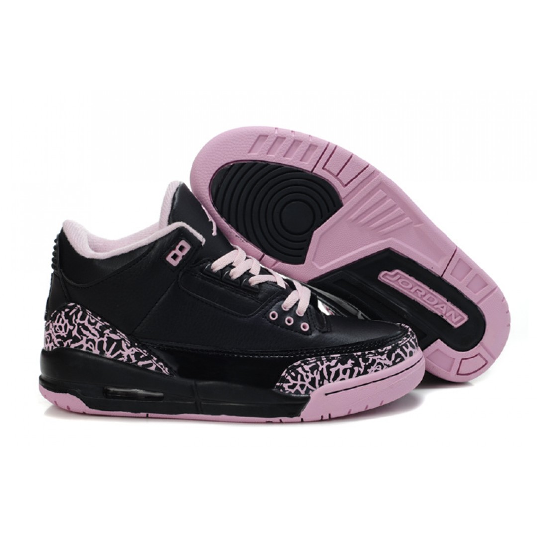 Womens Air Jordan 3 Black Purple - Click Image to Close